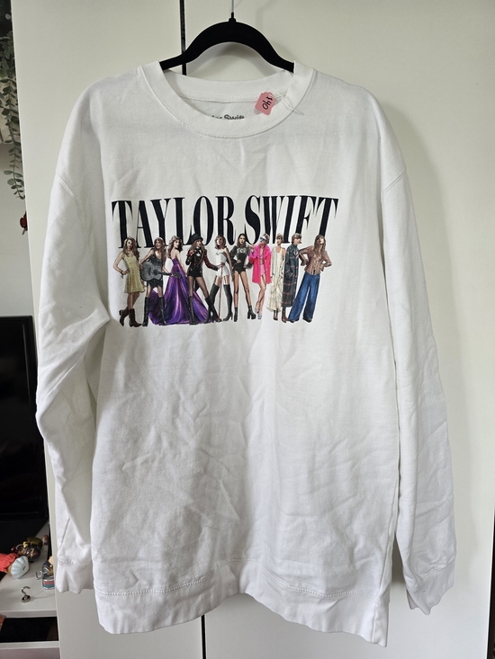 Taylor Swift Tops - Taylor Swift White Eras Graphic Crew Sweatshirt